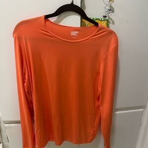 Lands' End NWT Women's Orange papaya rash guard